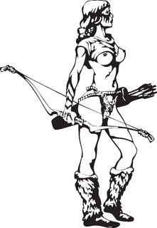 Sexy warrior girl decal 31